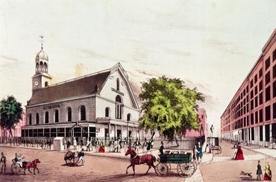 La Poste, New York, gravée par Nathaniel Currier (1813-88) - American School